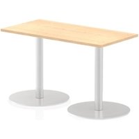 Italia 1200 x 600mm Poseur Rectangular Table Maple Top 725mm High Leg