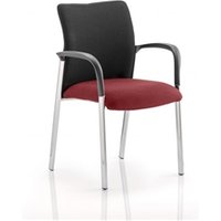 Academy Black Fabric Back Chilli Colour Seat With Arms - KCUP0030