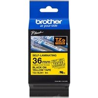 Brother TZE-SL661 DirectLabel black on yellow self-laminating 36mm x 8