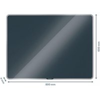 Leitz Cosy Magnetic Glass Whiteboard 800x600mm Velvet Grey 70430089