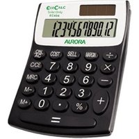 Aurora EcoCalc Desktop Calculator 12 Digit Recycled Solar Powered