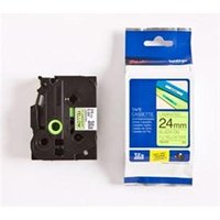 Original Brother TZe-C51 Black on Fluorescent Yellow 24mm Laminated P-Touch Labelling Tape (TZC51)