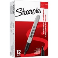 Sharpie Permanent Marker Pens Fine Tip 1.0mm Line Black Ref - S081093
