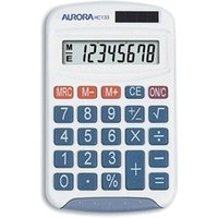 Aurora Calculator Handheld Battery/Solar-power 8 Digit - HC133