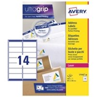 Avery Laser Address Label 99.1x38.1mm 14 Per A4 Sheet White (Pack 560 Labels) L7163-40 - Address Labels - Laser Printer Labels