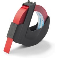 Original Dymo S0898150 Embossing 9mm White On Red Label Tape Roll (S0898150)