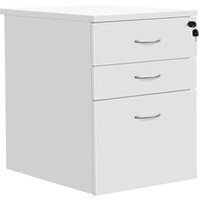 TC Office 3 Drawer High Mobile Pedestal, White