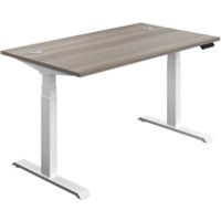 Economy Sit Stand Desk 1800 X 800 Grey Oak-White
