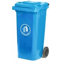Wheelie Bin; 120L; 30% Recycled Polyethylene; Blue