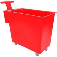 Food Grade Mobile Tapered Truck with Handle; 200L; Red