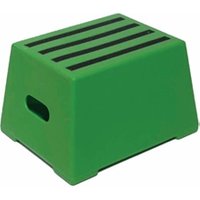 Heavy Duty Polyethylene Industrial Step; 1 Tread; Green