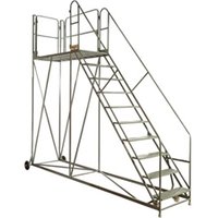 Work Platform - Easy Slope - 1800mm Platform - 3 Tread - Grey