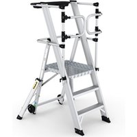 Large Platform Folding Steps with Safety Gates - 3 Tread