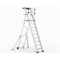 Large Platform Folding Steps with Safety Gates - 9 Tread