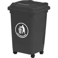 Wheelie Bin; 50L; 30% Recycled Polyethylene; Dark Grey