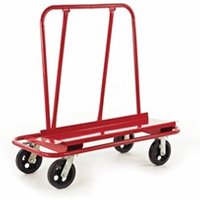 Heavy Duty Dry Wall Board Trolley; Fixed/Swivel Castors; Burgundy