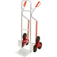 Stairclimber with Skids 3 Star Wheels Aluminium 60150kg Silver GI380Y