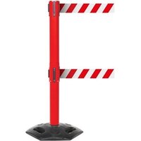 Obex Barriers Weatherproof Twin Belt Barrier Belt Length mm 3400 Red