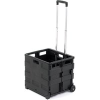 Proplaz Folding Box Truck Fixed Wheels Plastic 35kg Black BI041Y