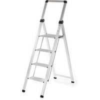 Climb-It Slim Folding Step; 4 Tread; Aluminium; 150kg; Silver FS194Z