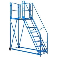 Work Platform - Stand. Incline - 1200mm Platform - 8 Tread - Blue