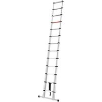 Telescopic Ladder 13 Tread Aluminium 150kg SilverBlackRed GXF21Z