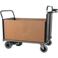 Powered Platform Truck - Steel End with 2 Timber Sides & Opp End Large