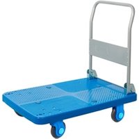 Proplaz Super Silent Platform Trolley; Silent Castors; 300kg Blue/Grey