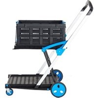Proplaz Clever Trolley w 2 Boxes; Plastic/Aluminium Black/Blue/Silver