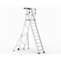 Large Platform Folding Steps with Safety Gates - 10 Tread