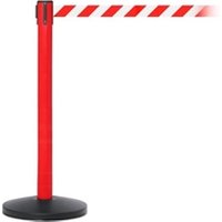 Obex Safety Belt Barrier; 3400 mm; Red Post; Red/White Chevron