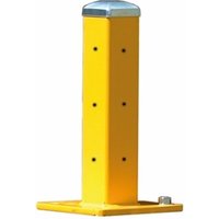 Single Post to suit Triple Ridge Steel Barriers; 483H mm; Yellow