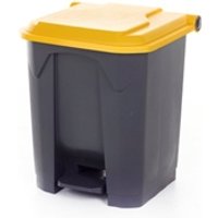 Pedal Bin; 30L; Polypropylene; Grey Body & Yellow Lid