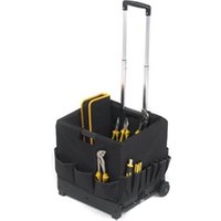 Proplaz Folding Box Truck with Compartment Bag; Fixed Wheels; Black