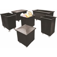 100 Recylced Polyethylene Mobile Tapered Truck 72L Black GBK072