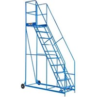 Warehouse Steps - 600mm Platform - 14 Tread - Blue