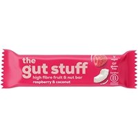 The Gut Stuff Raspberry & Coconut High Fibre Fruit & Nut Bar 35g Pk 12
