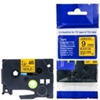 Compatible Brother P - Touch TZe - 821 Black on Gold also for TZ - 821 Label Cassette
