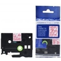 Compatible Brother P Touch TZe - 122 Red on Clear also for TZ - 122 Label Cassette