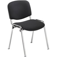 ISO Visitor Chair Fabric Chrome Frame Without Arms BR000067