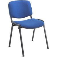 Club Stacking Chair Fabric - Black Frame - Royal Blue - CH0500RB