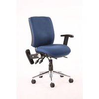 Chiro Medium Back With Height Adjustable And Folding Arms Blue KC0004