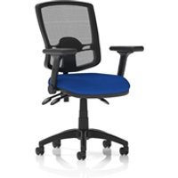 Eclipse Plus III Operator Deluxe Mesh Back Seat Blue Adjustable Arms