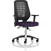 Relay Operator Chair Black Back Tansy Purple Height Adjustable Arms