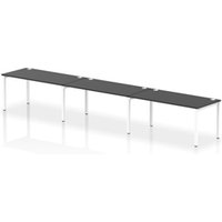 Impulse Bench Single Row 3 Person 1600 White Frame Office Bench Desk