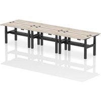 Air Back-to-Back 1400 x 600mm Height Adjustable 6 Person Office Bench