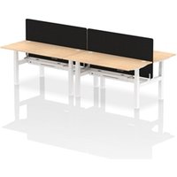 Air Back-to-Back 1600 x 800mm Height Adjustable 4 Person Office Bench