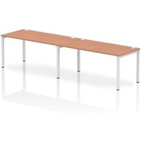 Impulse Bench Single Row 2 Person 1600 White Frame Office Bench Desk