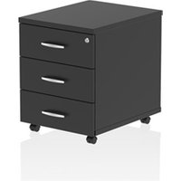 Impulse 3 Drawer Mobile Pedestal Black I005201