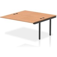 Impulse Bench B2B Ext Kit 1600 Black Frame Office Bench Desk Oak